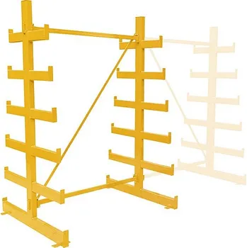 Dílenský regál Poloviční stromečkový oboustranný konzolový regál Trestles RK 2000x1380x1150, nosnost 4800 kg Barva: žlutá