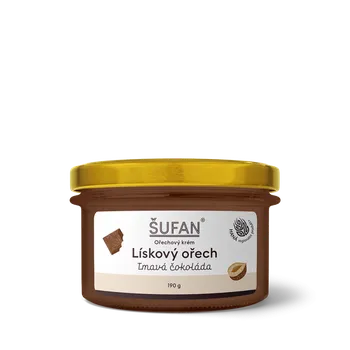 ŠUFAN s.r.o. Lískový ořech s tmavou čokoládou - 190 g
