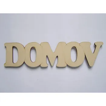 Vánoční dekorace Dřevěný výřez nápis DOMOV č.8 vel.2