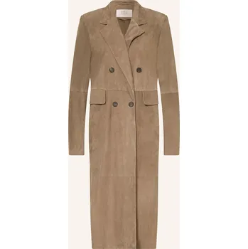 Riani Dámský Kožený Kabát, černošedá, 40