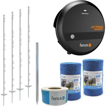 Ohradník Sada elektrického ohradníku ochrana proti černé, lesní zvěři – zdroj s vysokým napětím – 2× lanko