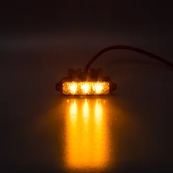 Přídavný světlomet MINI PREDATOR 3x1W LED, 12-24V, oranžový, ECE R10, STM KF003HD