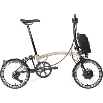 Skládací kolo Skládací elektrokolo Brompton Electric C Line 12Speed, Dune Sand/Black typ řídítek M