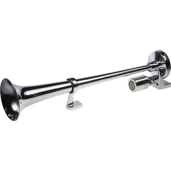 Auto elektroinstalace Singnální fanfára 450mm, chromová, hluboký tón bez kompresoru, SN-005