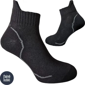 Pánské ponožky Bavlněné kotníkové ponožky stříbrné vlákno 37-38 černá