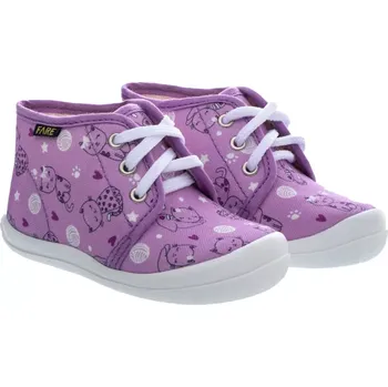 Capáčky Fare šněrovací bačkůrky lila