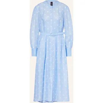 Dámské šaty Marc Cain Dámské Šaty Se Lnem A Hedvábím, 326 brilliant blue, 36