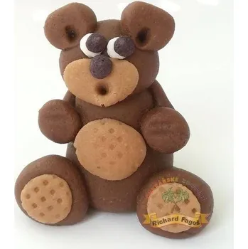 Figurka Figurka na dort medvídek hnědý 5cm z kokosové hmoty - Fagos