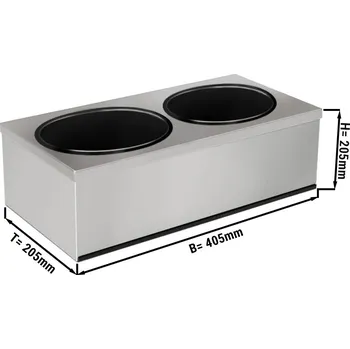 Příprava pizzy G.Gastro Nerezový stojan pro dávkovač omáčky - 2x 4,5L