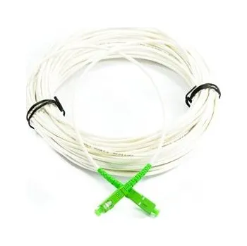 Síťový kabel SC/APC - SC/APC simplex 9/125 SM 1m arm.bílý 3mm B3 LSZH