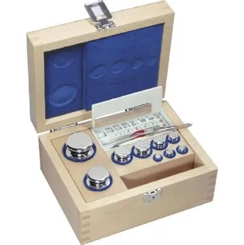 Sada závaží třídy přesnosti E2 1g - 5kg v dřevěném boxu