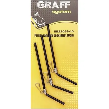 Graff Průjezd zahnutý Specialist 10 cm, 3 × 3 ks Černý
