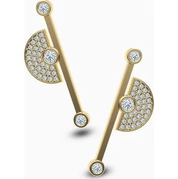 Náušnice Korbička Šperky Náušnice Sensu 008 - Diamant SI1/E -bílé zlato/žluté zlato/červené zlato