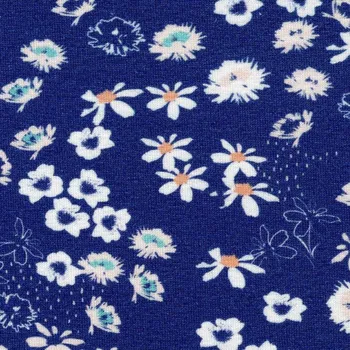 Moraviatex Jednolíc elastický bavlna/Elastan 6% digi tisk Blue Meadow