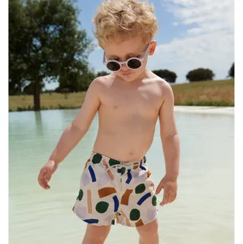 Pánské plavky LIEWOOD Plavecké šortky Aiden - Paint stroke/Sandy Velikost: 9y