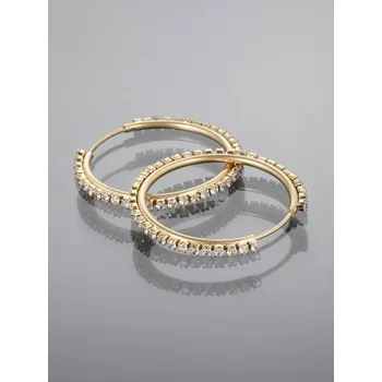 Náušnice Prosperk Náušnice zlaté kruhy z chirurgické oceli 4,7cm S5220