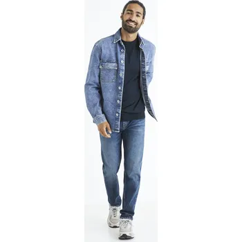 Pánský svetr Celio Hladký svetr Befirst 1104693 Tmavě modrá S