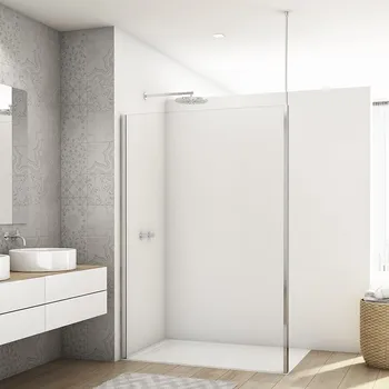 Ronal DIVERA D22WI1V Walk-In Pevná stěna samostatná 80 cm Šířka: 800 mm, Profil: Aluchrom, Sklo: Hladké čiré