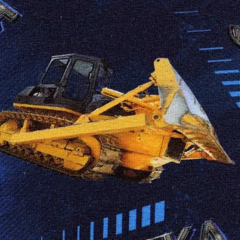 Moraviatex Jednolíc elastický bavlna/Elastan 6% digi tisk BAGR