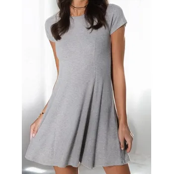 Dámské šaty Sinsay - Mini šaty z žebrovaného úpletu - šedá - 896AL-9MM - 896AL-9MM-M