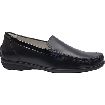 Dámské mokasíny Vycházkové mokasíny, Waldläufer, šíře H, černá: Černá Hladká kůže 28,4 43 H - rozšířená (27218-27220)