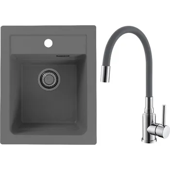 Set Alveus (dřez Atrox 10 Beton 81 + baterie Mintas Beton/Chrom) SETA25021