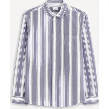 Pánská košile Celio Bavlněná košile Bastripes 1107999 Modrá S