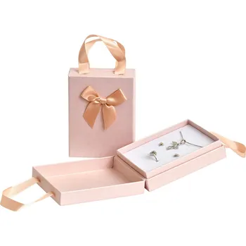 Dárková krabička JK Papírová dárková krabička na soupravu šperků růžová TV-6/A5/A5