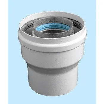 Kouřovod Redukce centrická DN60/100 x DN80/125, bílá - Al-koncentrická