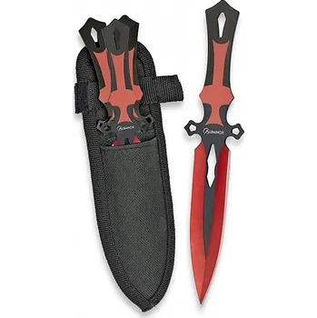 Pracovní nůž Nůž vrhací Red sada 3ks Albainox 32343