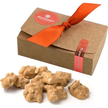 NUTSMAN Dárková krabička arašídové hrudky ve slaném karamelu 140 g
