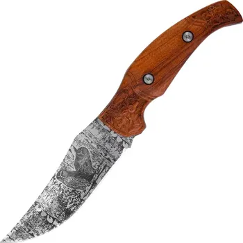 Kuchyňský nůž Outdoorový nůž CO 37280 KC3209 Hnědácm/Sovy
