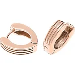 Nerezové náušnice 8039 - růžově pozlacené - SER.8039.. PrimSteel