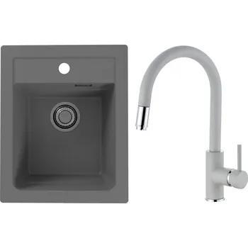 Set Alveus (dřez Atrox 10 Beton 81 + baterie Delos Beton 81) SETA25015