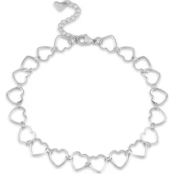 Náramek Ocelový náramek na nohu spojená srdíčka - Meucci DA025