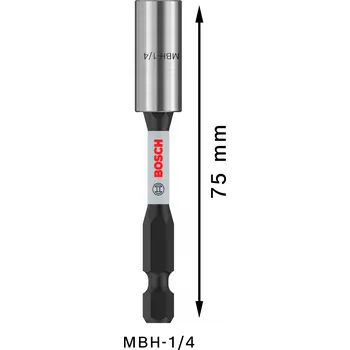 Držák bitu 1/4" Bosch PRO IMPACT Dostupné varianty: Držák bitu 1/4" Bosch PRO IMPACT 75 mm