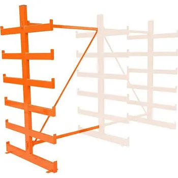 Dílenský regál Přístavba k oboustrannému konzolovému regálu Trestles RK 2000x1330x1150, nosnost 2400 kg Barva: oranžová