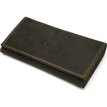 Peněženka Luxusní dámská kožená peněženka Silko, tmavě hmědá