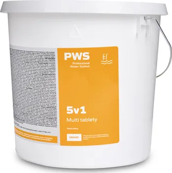 Bazénová chemie PWS - Professional Water System Multi tablety 5v1 do bazénu blok 500g - 3 kg
