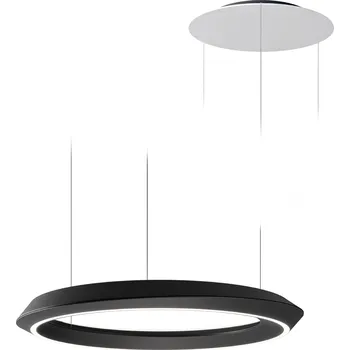 Lodes Tidal Adjustable, kulaté závěsné stahovací svítidlo LED 33W 2700K, matná černá/bílá, průměr 60cm, DALI