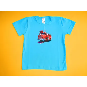Chlapecké tričko Arex, ČR Chlapecké tričko Hasiči krátký rukáv 1 Barva: tyrkysově modrá, Velikost: 110