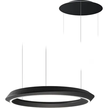 Lodes 19924 2027 Tidal Adjustable, kulaté závěsné stahovací svítidlo LED 33W 2700K, matná černá/černá, průměr 60cm, TRIAC
