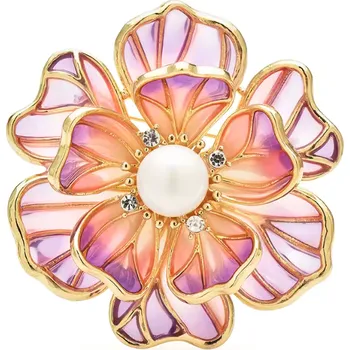 Brož B-TOP Brož Fialový Květ