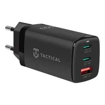 Nabíječka / EU napájecí adaptér TACTICAL Flashbang - USB-A + 2x USB-C - 65W - GaN - černá