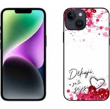 Pouzdro na mobilní telefon Gelový kryt mmCase na iPhone 14 - zamilovaný text 2 bílé pozadí