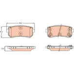 Sada brzdových destiček, kotoučová brzda TRW GDB3641