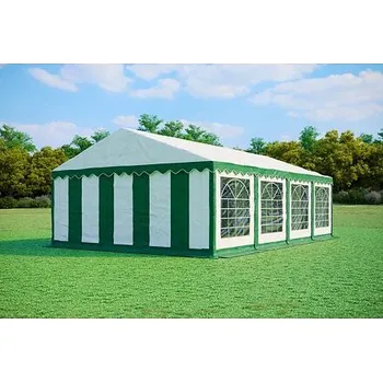 Zahradní stan Párty stan 5x8m - PVC Premium Ohnivzdorný +Dárek ZDARMA barva Zeleno-bílá