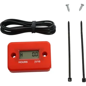 Osvětlení pro motocykl PROMX indukční měřič motohodin voděodolný PR06 barva červená (EL) (PROMX indukční měřič motohodin voděodolný PR06 barva červená (EL))