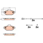 Sada brzdových destiček, kotoučová brzda TRW GDB2141