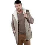 Ovčí Věci Prodloužená vesta Country z ovčí vlny merino a kůže velur světle šedá, Velikost S